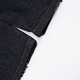 SUPER WHOLESALE | Rhinestone-Inlaid Cut-Out Patchwork Wide-Leg Denim Pants