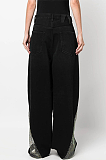 SUPER WHOLESALE | Rhinestone-Inlaid Cut-Out Patchwork Wide-Leg Denim Pants