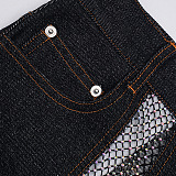 SUPER WHOLESALE | Rhinestone-Inlaid Cut-Out Patchwork Wide-Leg Denim Pants