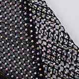 SUPER WHOLESALE | Rhinestone-Inlaid Cut-Out Patchwork Wide-Leg Denim Pants