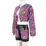 SUPER WHOLESALE | Thickened   Cropped Hollow Thermal Two-Piece Set