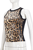 SUPER WHOLESALE |Sequin Leopard Print Tank Top