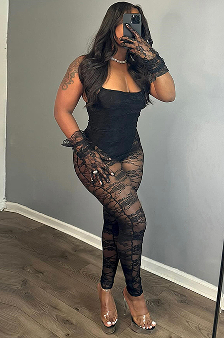 SUPER WHOLESALE | Patchwork Sheer Cut-Out High-Stretch Bodysuit