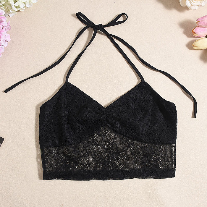 SUPER WHOLESALE | Lace Tank Top Low-Waist Long Pants Two-Piece Set