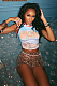 SUPER WHOLESALE | Sequin Leopard Print Elastic Hot Pants