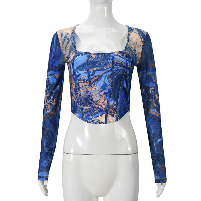SUPER WHOLESALE | Patchwork Long-Sleeve Top
