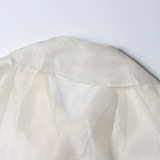 SUPER WHOLESALE | Blazer Collar Tie-Waist Shirt