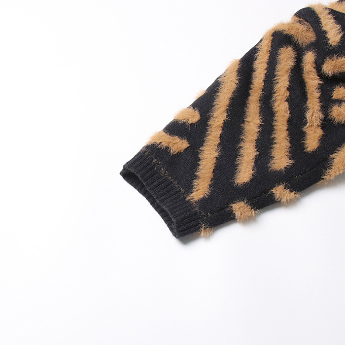 SUPER WHOLESALE | Collared Striped Sweater