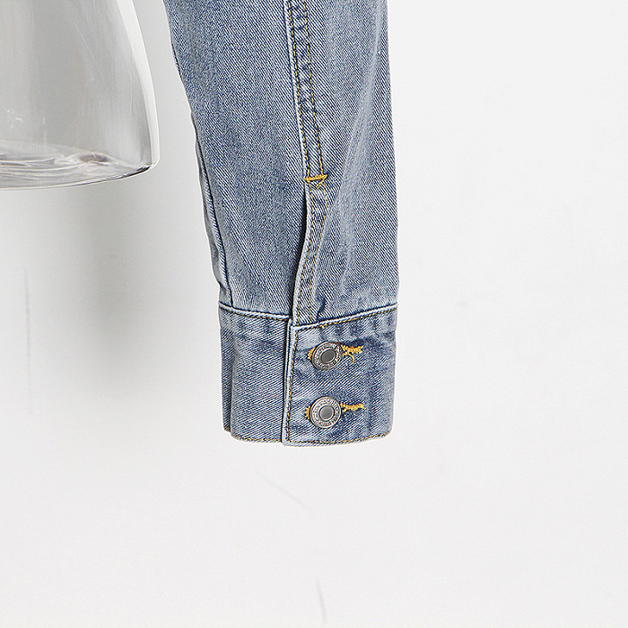 SUPER WHOLESALE | Patchwork Cropped Denim Jacket + High-Waist Straight-Leg Tapered Pants Set
