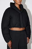 SUPER WHOLESALE | Puffy Standing Collar Downcoat in Black