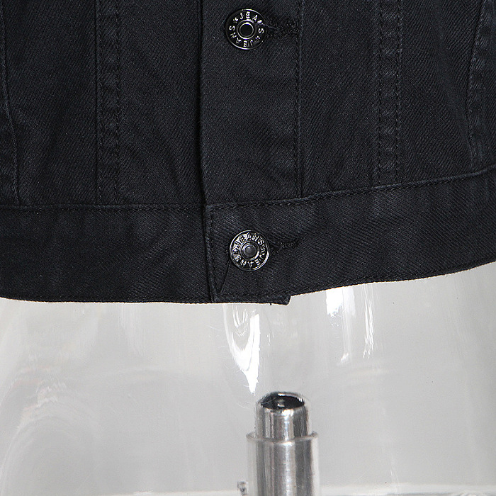 SUPER WHOLESALE | Patchwork Cropped Denim Jacket + High-Waist Straight-Leg Tapered Pants Set