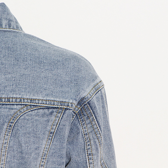 SUPER WHOLESALE | Patchwork Cropped Denim Jacket + High-Waist Straight-Leg Tapered Pants Set