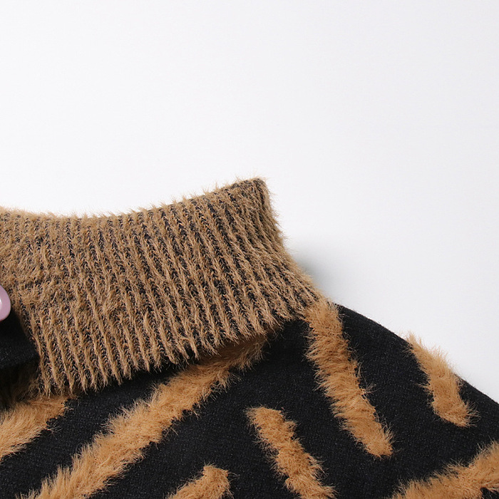 SUPER WHOLESALE | Collared Striped Sweater