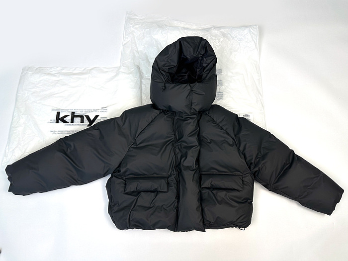 SUPER WHOLESALE | Detachable Hood Oversized Cotton-Padded Down Jacket Black