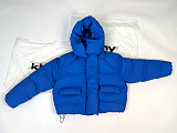 SUPER WHOLESALE | Detachable Hood Oversized Cotton-Padded Down Jacket Blue