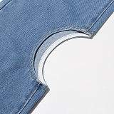 SUPER WHOLESALE | Cut-Out Design High-Waist Denim Pants