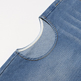 SUPER WHOLESALE | Cut-Out Design High-Waist Denim Pants