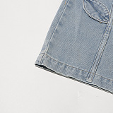SUPER WHOLESALE |Floral Patchwork High-Waist Straight-Leg Denim Trousers
