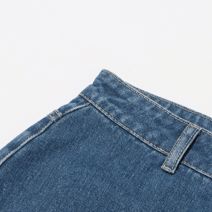 SUPER WHOLESALE | Heart-Shaped Cut-Out High-Waist Denim Pants