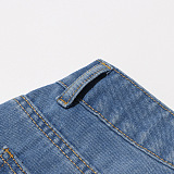 SUPER WHOLESALE | Cut-Out Design High-Waist Denim Pants