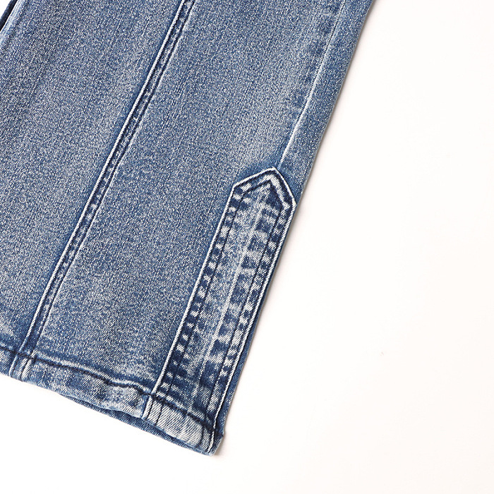 SUPER WHOLESALE | Large Pocket Patchwork Slimming Denim Pants