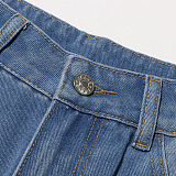 SUPER WHOLESALE | Cut-Out Design High-Waist Denim Pants