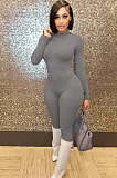 SUPER WHOLESALE | Fitted Yoga Sports Bodysuit Grey