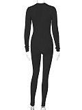 SUPER WHOLESALE | Fitted Yoga Sports Bodysuit Black