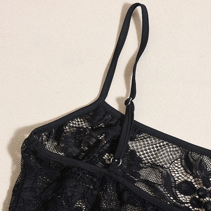SUPER WHOLESALE |Cut-Out Strap Lace Bodysuit