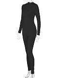 SUPER WHOLESALE | Fitted Yoga Sports Bodysuit Black