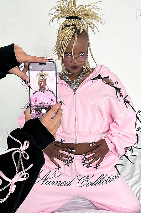 SUPER WHOLESALE |Cut-Out Bow Hoodie Set