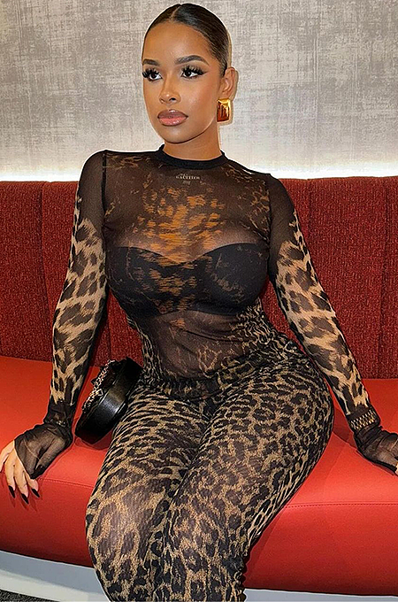 SUPER WHOLESALE | Leopard See-through Jumpsuit