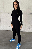 SUPER WHOLESALE | Fitted Yoga Sports Bodysuit Black