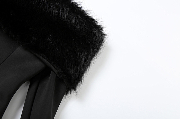 SUPER WHOLESALE | Faux Fur Off-Shoulder Fitted Mini Dress
