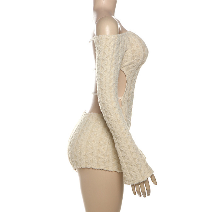 SUPER WHOLESALE | Off-Shoulder Long Sleeve High-Waist Fitted Bodysuit