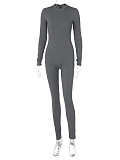 SUPER WHOLESALE | Fitted Yoga Sports Bodysuit Grey