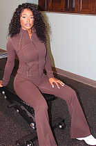 SUPER WHOLESALE | Stretch Active Set in Brown