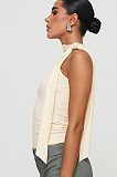 SUPER WHOLESALE | Sleeveless High-Neck Tie T-Shirt Top