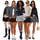 SUPER WHOLESALE | Solid Color Low-Waist Tie Strap Mini Skirt