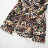 SUPER WHOLESALE | Deep V Fitted Camouflage Jumpsuit Shorts