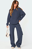 SUPER WHOLESALE | Hooded Sweater Knit Set in Blue