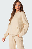 SUPER WHOLESALE | Hooded Sweater Knit Set in Apricot