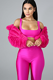 SUPER WHOLESALE | Faux Fur Cardigan Short Fleece Coat in Rose