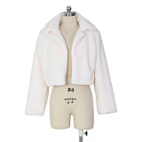 Copy SUPER WHOLESALE | Faux Fur Cardigan Short Fleece Coat in Rose