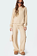 SUPER WHOLESALE | Hooded Sweater Knit Set in Apricot