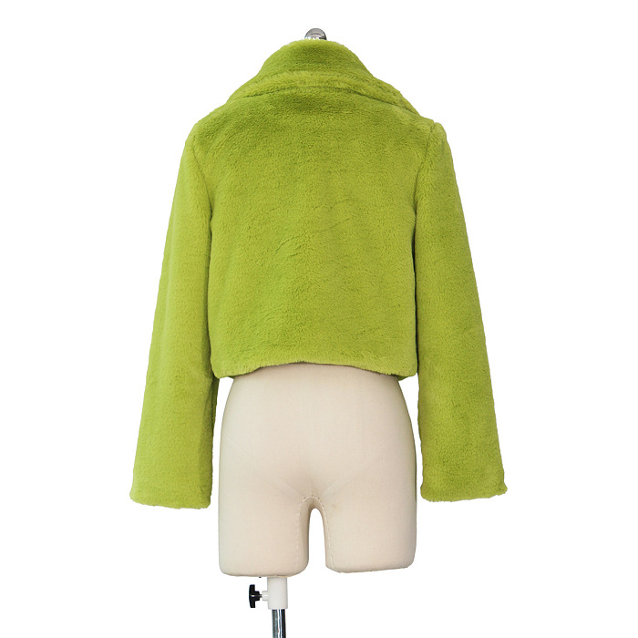 Copy SUPER WHOLESALE | Faux Fur Cardigan Short Fleece Coat in Rose