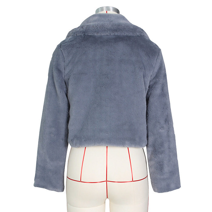 Copy SUPER WHOLESALE | Faux Fur Cardigan Short Fleece Coat in Rose