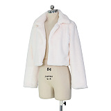 Copy SUPER WHOLESALE | Faux Fur Cardigan Short Fleece Coat in Rose