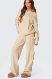 SUPER WHOLESALE | Hooded Sweater Knit Set in Apricot