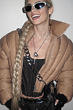 SUPER WHOLESALE | Solid Color Collared Zipper Long-Sleeve Waist-Cinching Down Jacket in Brown